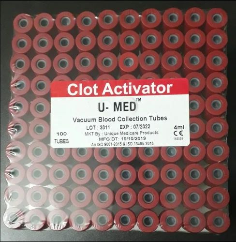 Clot Activator Vacuum Blood Collection Tube