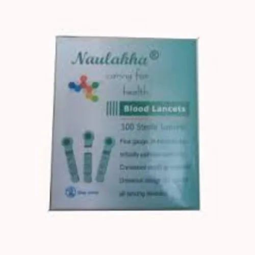 Plastic 200 Naulakha Green Flat Lancets for Home Purpose