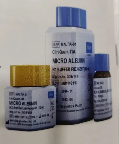 Meril Micro Albumin Reagent - Liquid (Biochemistry Test, Pack Size 1X40/1X10) for Serum Sample