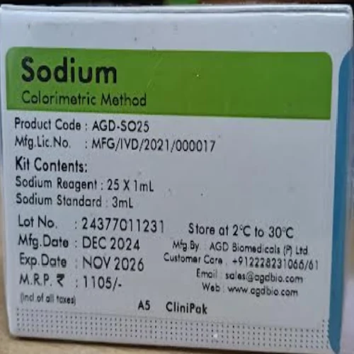 Sodium Reagent Kit For Biochemistry (Liquid, Whole Blood, 50 Tests)