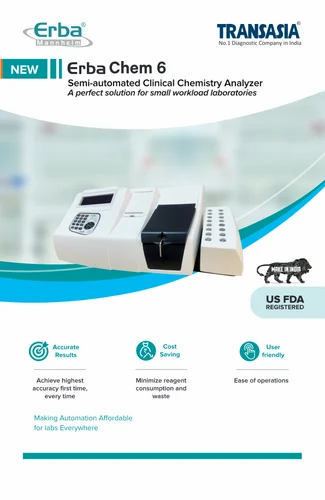 Semi Auto Erba Biochemistry Analyzer