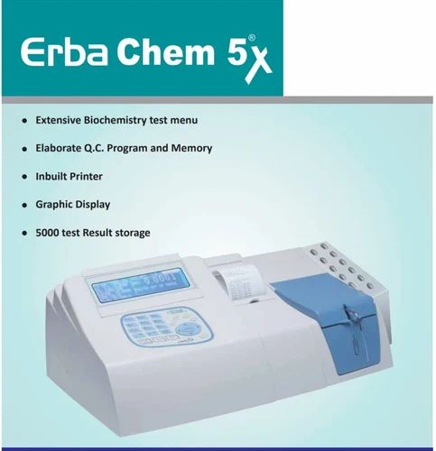 Semi Automatic Erba Chem 5x Clinical Chemistry Analyzer