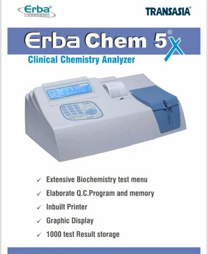 Erba Chem 5x Semi automatic biochemistry Analyser