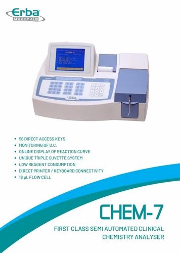 Erba Chem 7 Clinical Chemistry Analyzer