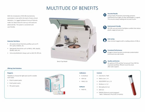 Fully Auto Erba Em200 Biochemistry Analyzer