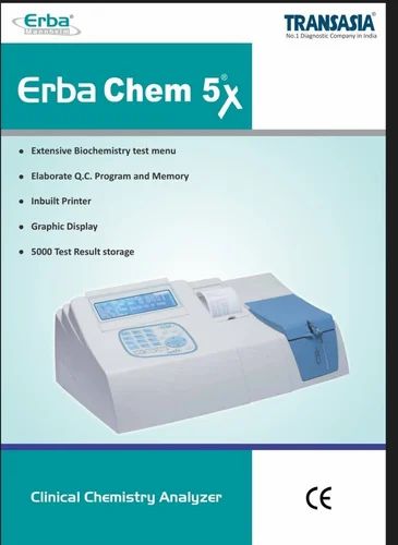 Erba Biochemistry Analyzer, Fully Automatic, Assays: Clinical Chemistry
