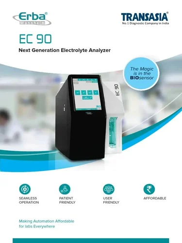 Erba Ec 90 Electrolyte Analyzer, User Input: Touch