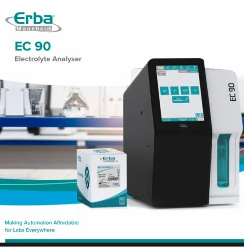 Fully Automatic ERBA EC90 ELECROLYTE ANALYZER, For Hospital, User Input: Touch