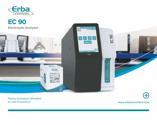 Fully Automatic Erba EC90 Electrolyte Analyzer, For Hospital, User Input: Touch