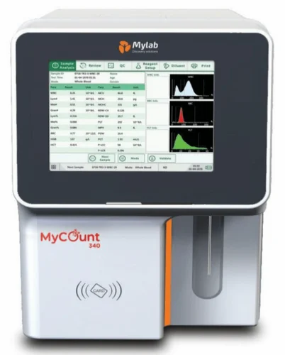 Haematology Analyzer RBC My Count 340 Cell 3 Part Hematology, For Laboratory, User Input: Touch