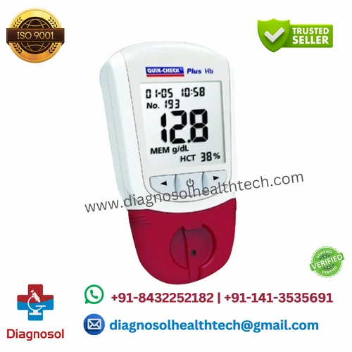 Automatic Acon Quick-Check Plus Hemoglobin Hb Test Meter, 2 Part