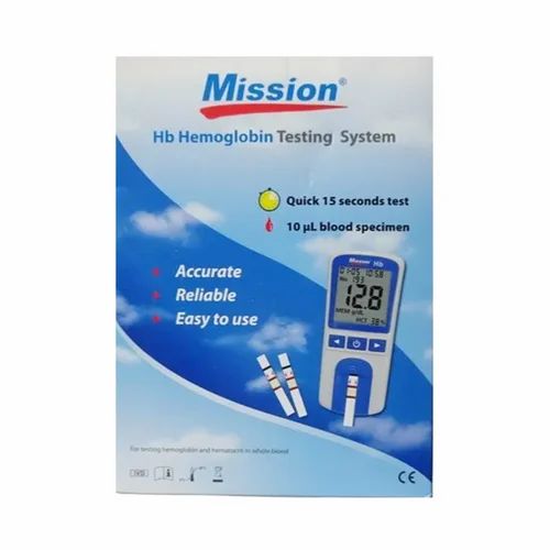 Automatic Hemoglobin Meter Mission Hb Meter, 2 Part