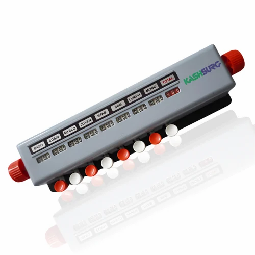 Manual Blood Cell Counter 8 Key with Protective Case, 2 Part, Haemocytometer