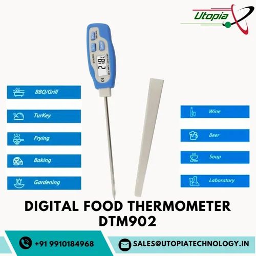 Probe Digital Food Thermometer DTM902, Temp Range: -50 to 300 C, 80 mm