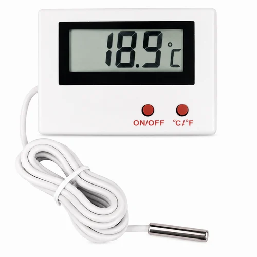 Panel LCD Digital Thermometer Electronic, Temp Range: 33.9 Degree