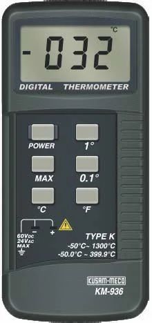 KUSAM-MECO Plastic 1999 Count (Single Channel) -50-399.9C/-50-1300F, For , Model: KM 936