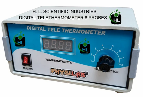 LED Eight Telethermometer Six Probe, Temp Range: 0 to 120 C