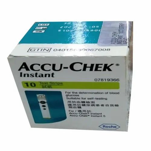 10 Strips Accu Check Instant Sugar Test, 28 days
