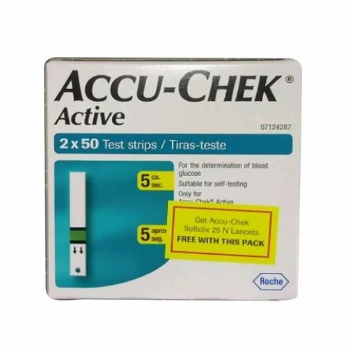 100 Strips Accu-Chek Sugar Test Strips