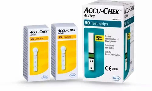 20mmolL Accu Chek Active Test Strips, Model Name/Number: 0088, 50