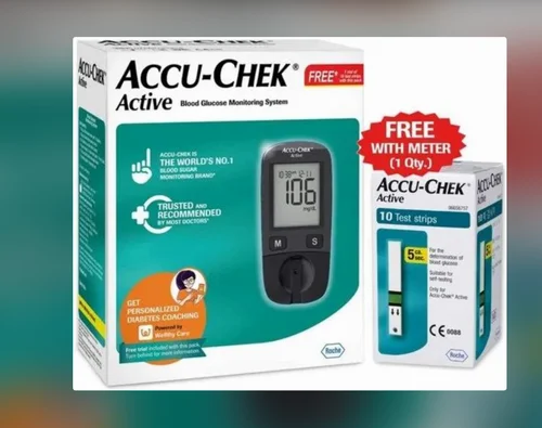 Accu Chek Active Blood Gluco Meter 10 Test Strip