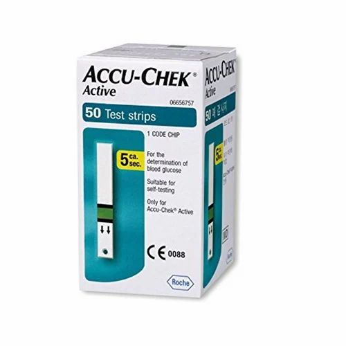 Accu Chek Sugar Test Strips, 3.3 x 1.8 x 0.7 inches