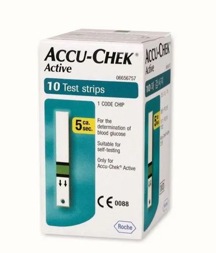 Accu-Chek Active Test Strip Box Diabetic Care - 10 pc
