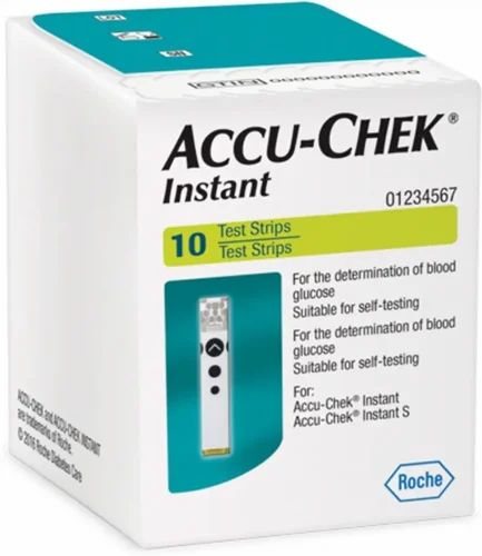 Accu Chek Instant Sugar Test Strip, 10 strips