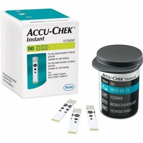 Plastic Accu Chek Instant Test Strips, For Hospital