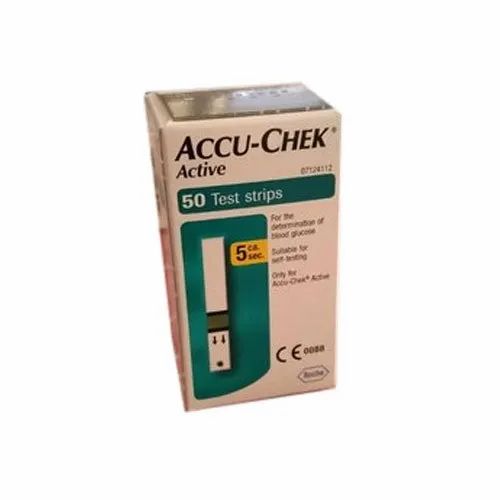 1-50 mmol/L Accu Chek Active Gluco Strips, 50 Pieces