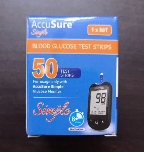 Accusure Simple Blood Test Strip 50s