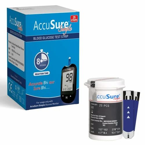 Accusure Simple Blood Glucose Test Strip