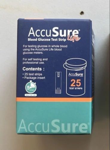 Accusure Life Blood Glucose 25 Test Strips