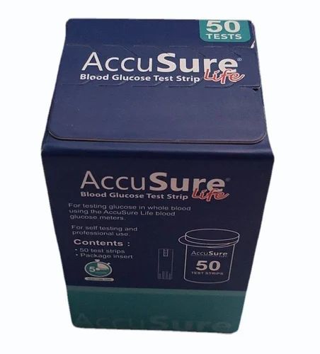 VGS02 Accusure 50 Life Blood Glucose Test Strips