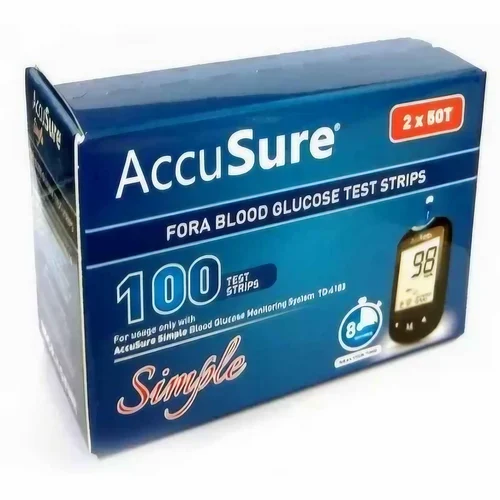 Accusure Fora Blood Glucose Test Strip