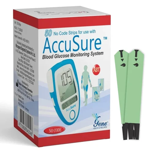 AccuSure Blue-50 Glucometer Test Strips