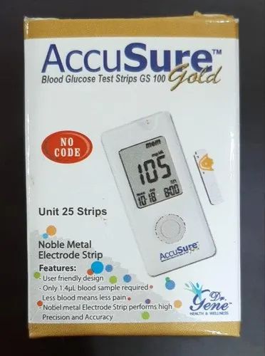 Accusure Gold Blood Glucose Test Strips