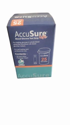 Accusure Life Blood Glucose Test Strips 25 Count