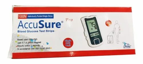 AccuSure Pro Blood Glucose 100 Test Strips