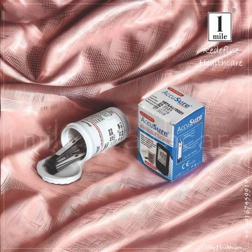Accusure Sensor Pack of 25's Blood Glucose Test Strip Glucometer Sugar Check Glucose Monitoring BG03