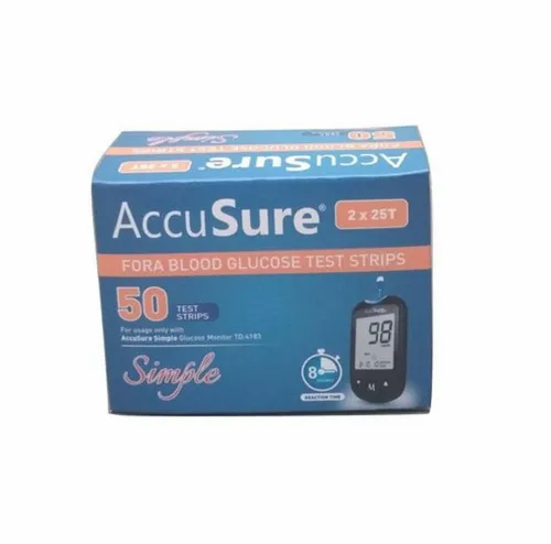 AccuSure Simple 50 Blood Glucose Test Strip