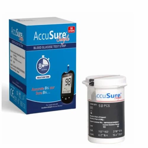 50 Strips AccuSure Blood Glucose Test Strips
