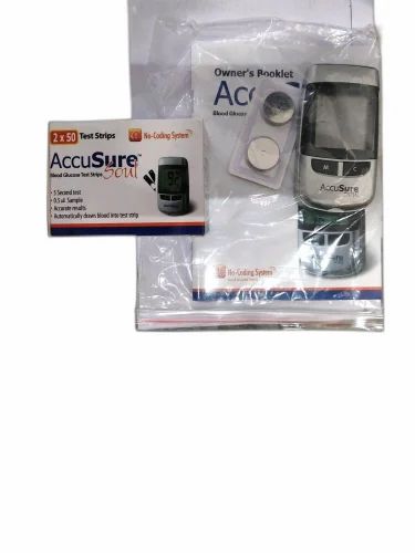 Plastic Accusure Soul Glucose Strips, For Hospital, 20 mIU/mL