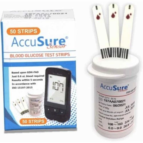 Accusure Sensor Blood Glucose 50 Test Strip