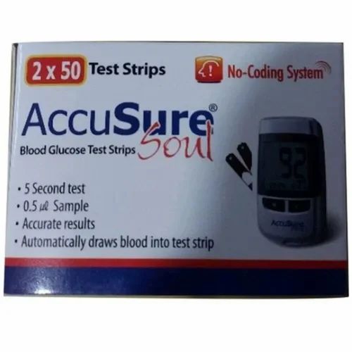 Sugar Test Strips Accu Sure Soul-100