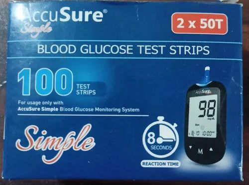 Accusure Simple Blood Glucose Test Strips