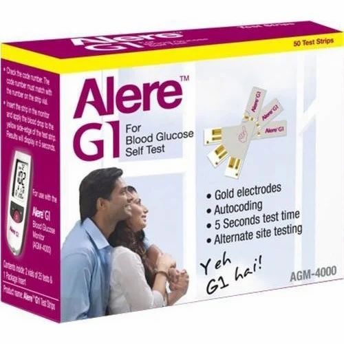 Plastic Alere G1 Blood Glucose Strips Pack Of 100, For Hospital