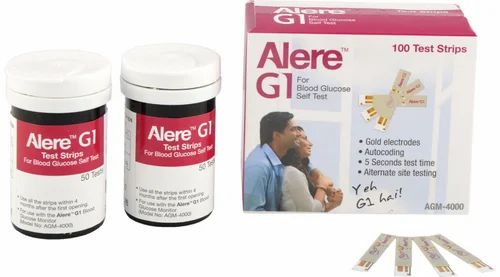 For Blood glucose ALERE G1 TEST STRIPS (1X100 STRIPS)