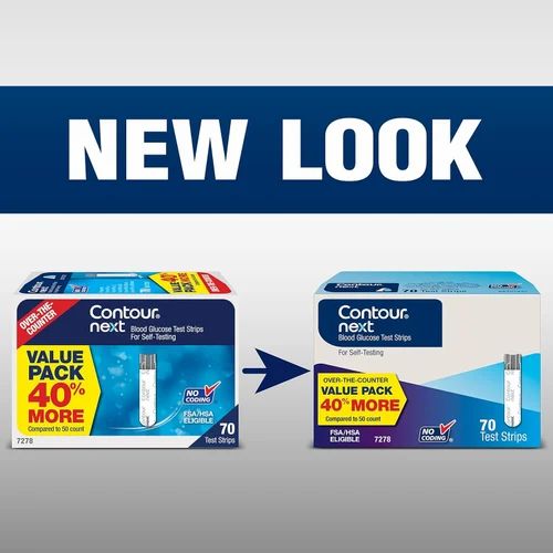 Contour Next Blood Glucose Test Strips, 70 Count