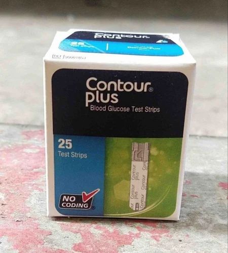 Contour Plus Blood Glucose Test Strip, 25 Strips